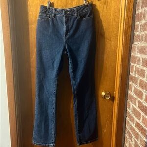 L.L. Bean Women's Straight Leg Dark Blue Jeans 10